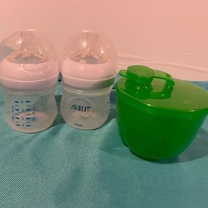 Avent Bottles and Formula Holder
